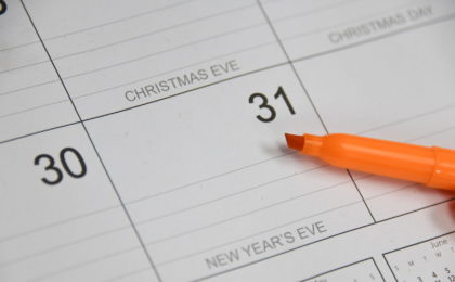 calendar highlighting december 31st